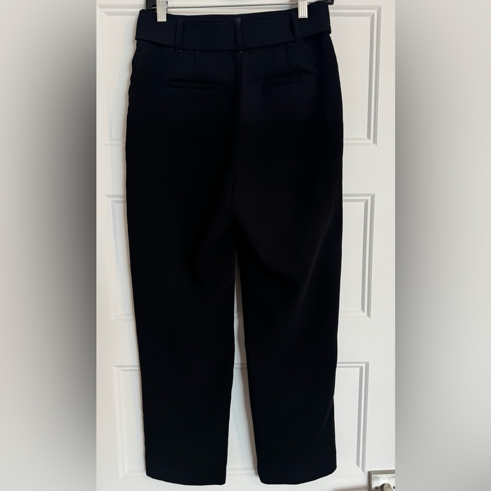 Aritzia Wilfred Tie-Front Pants in black Crepette - High-Waist Pants - Size 4 - Picture 11 of 12